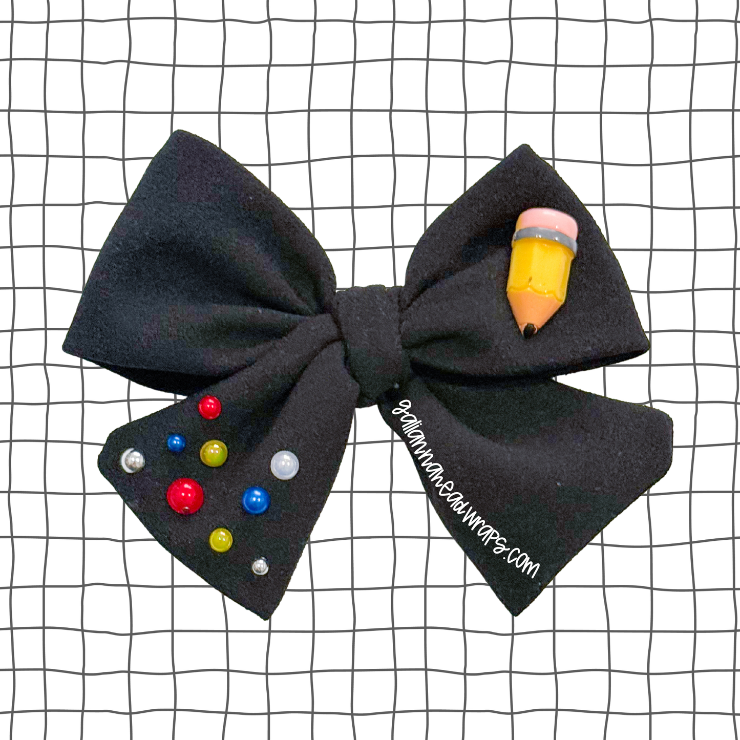 SCHOOL BLACK CREPE - NOT SO DAINTY BOW