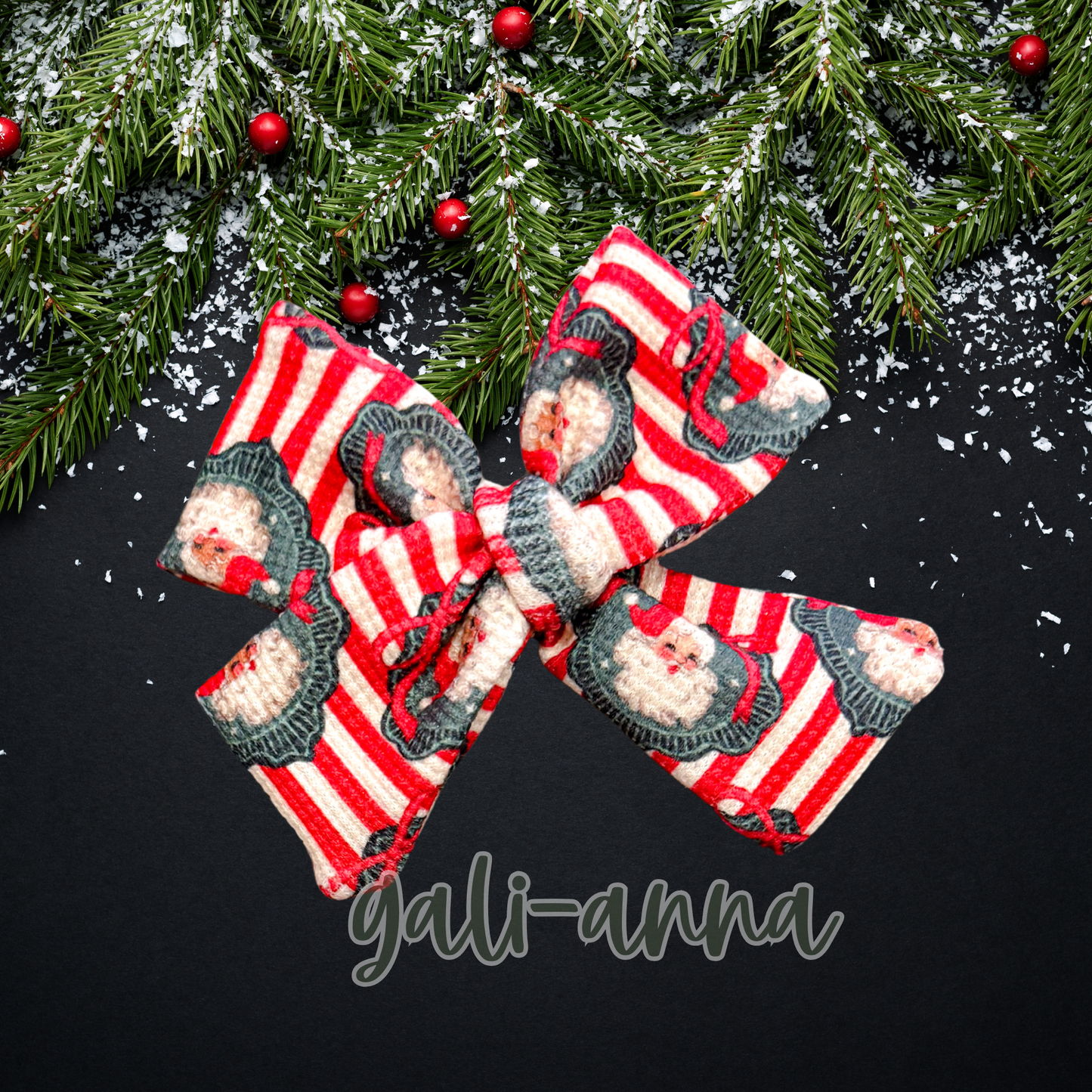 CHRISTMAS 1 * DROP PRINTS/SOLIDS - NOT SO DAINTY BOW