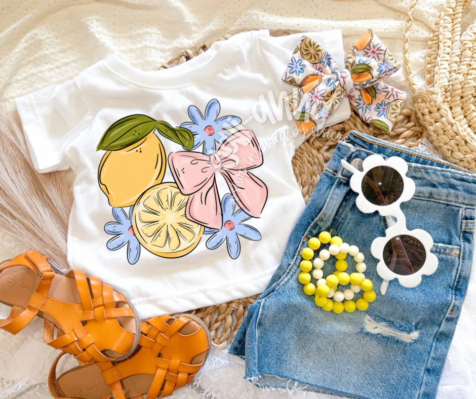LEMON FLORAL - NOT SO DAINTY BOW