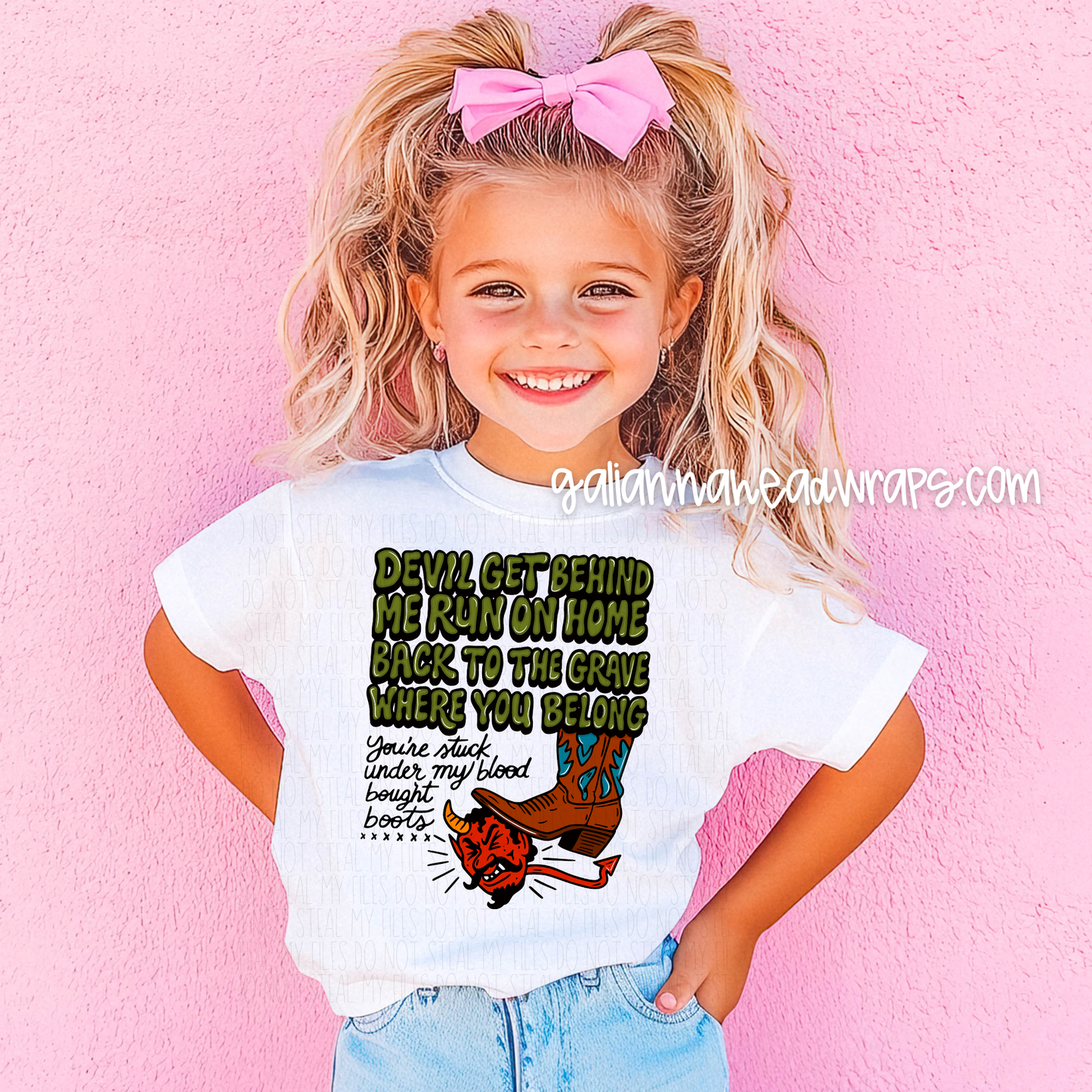 DEVIL GET BEHIND ME ... KIDS TEE