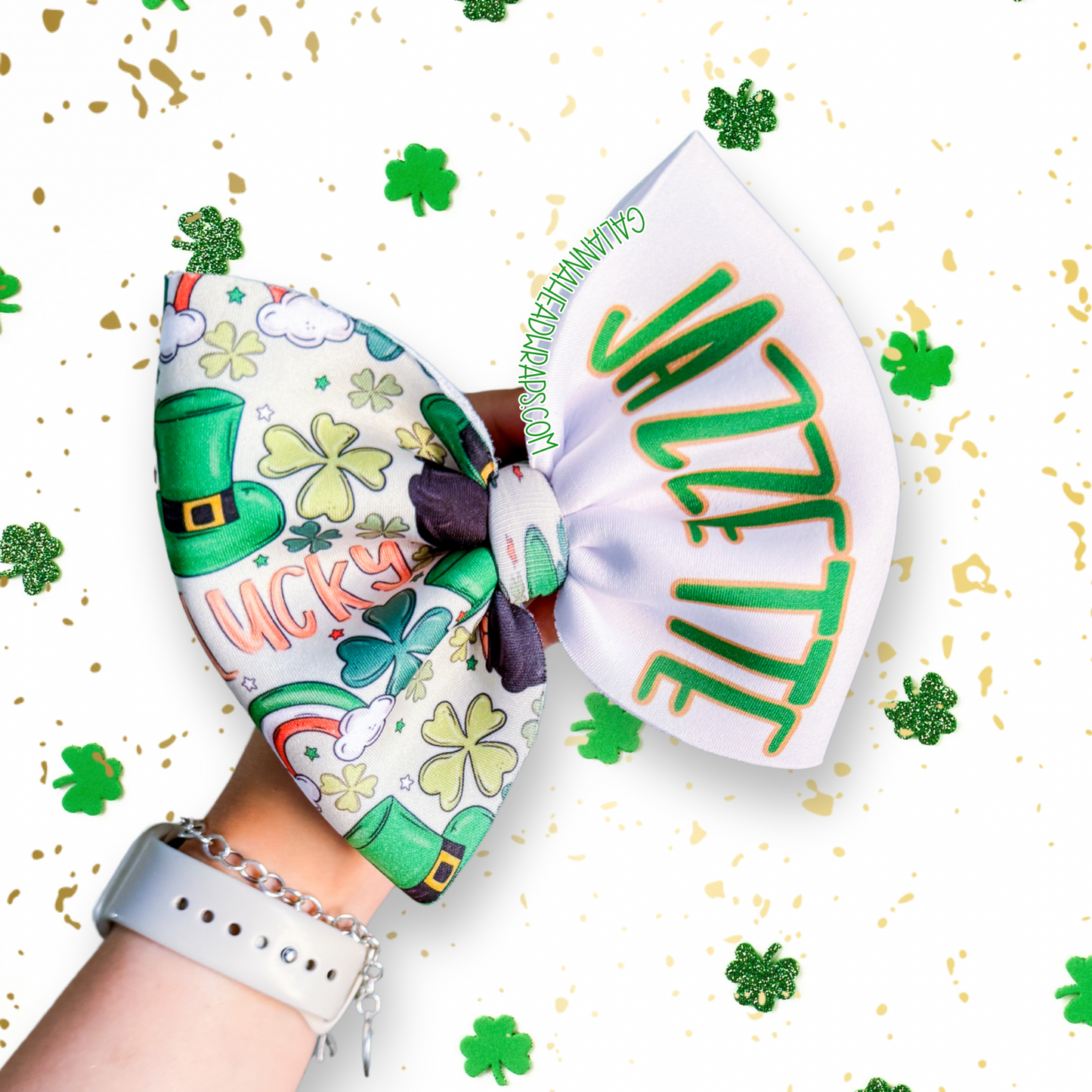 LUCKY TWO TONE  NAME BOW