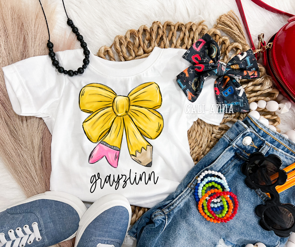 CHALKBOARD ALPHA - NOT SO DAINTY BOW