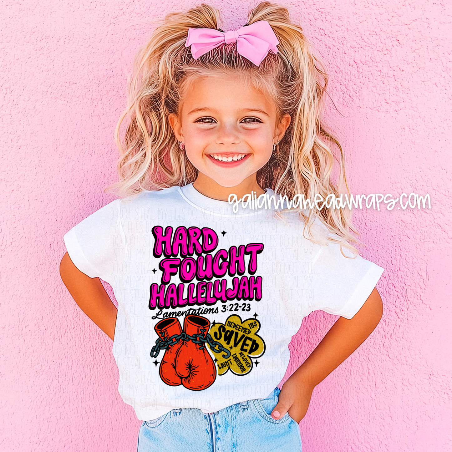 HARD FOUGHT HALLELUJAH *GIRL COLORWAY ... KIDS TEE