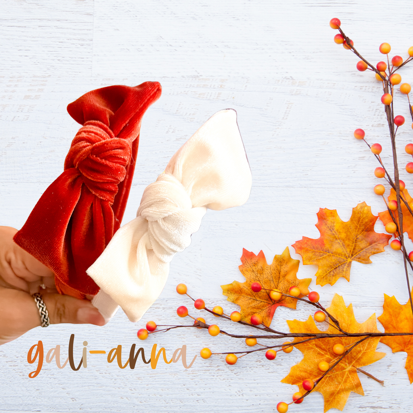 THANKSGIVING VELVET SOLIDS - CUTE BOW BANDS