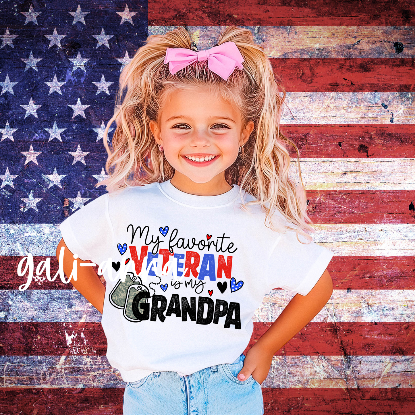 FAVORITE VETERAN, GRANDPA ... KIDS TEE