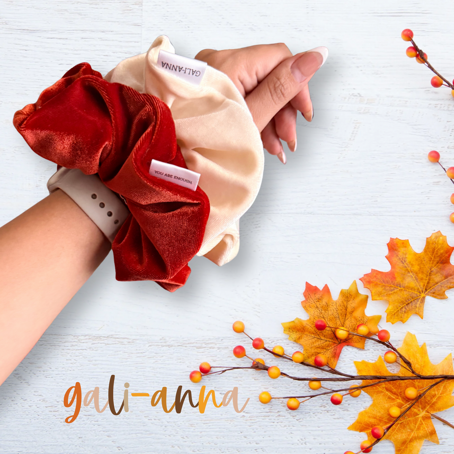 THANKSGIVING VELVET SOLIDS SCRUNCHIES