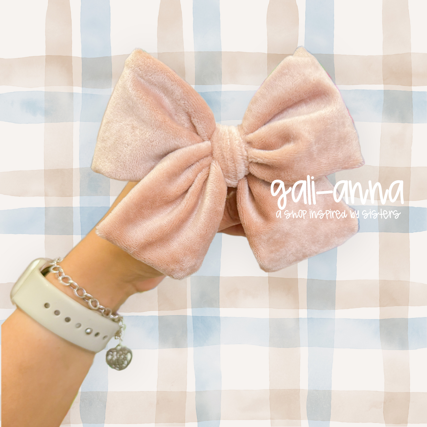 ROSE GOLD PLUSHY - NOT SO DAINTY BOW