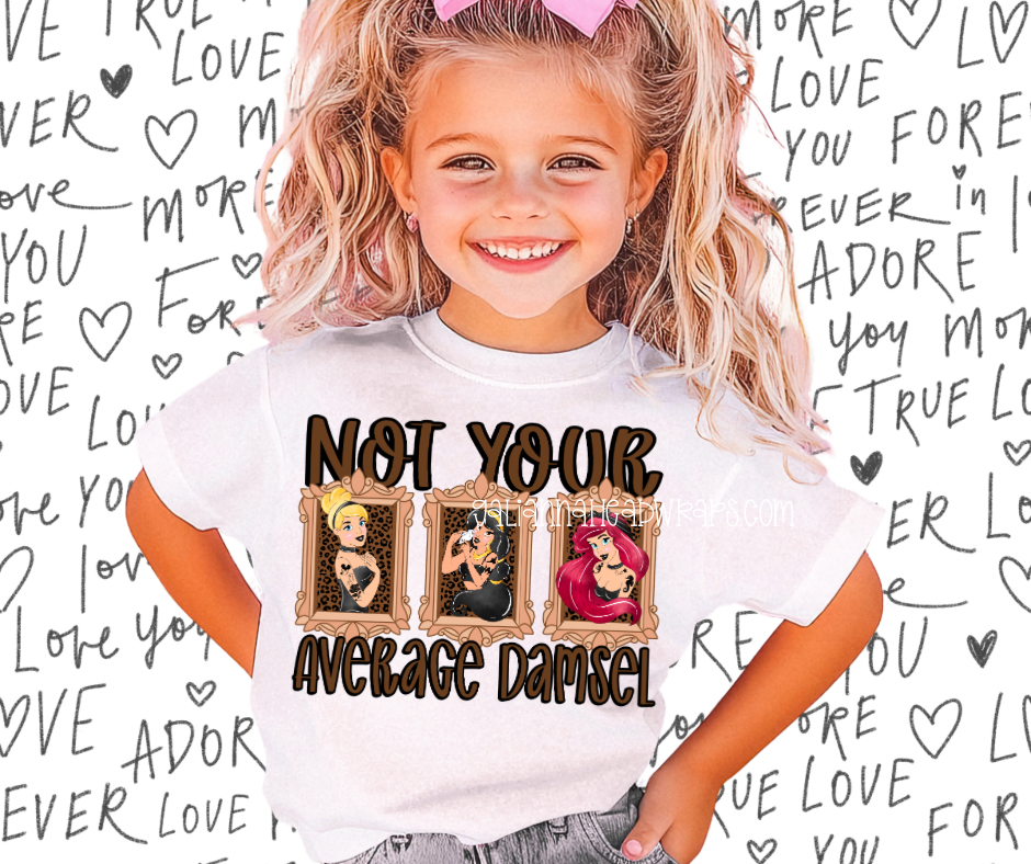 NOT YOUR AVERAGE DAMSEL - KIDS TEE