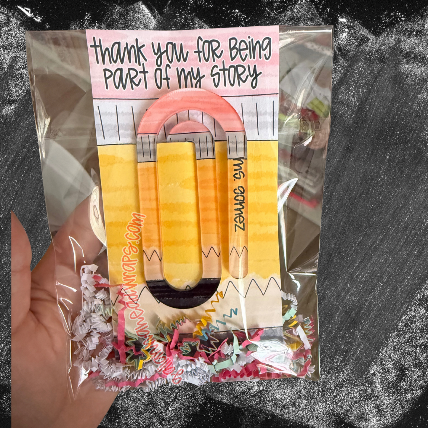 PERSONALIZED ACRYLIC LARGE PAPER CLIP