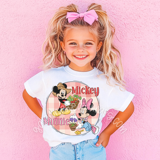 FARMING MOUSE PAIR ... KIDS TEE
