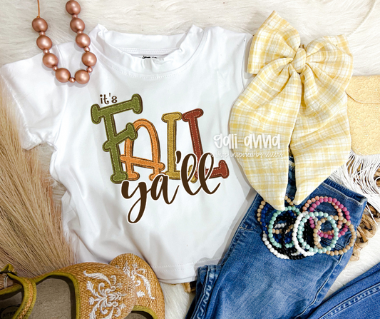 IT'S FALL Y'ALL KIDS TEE/SWEATSHIRT