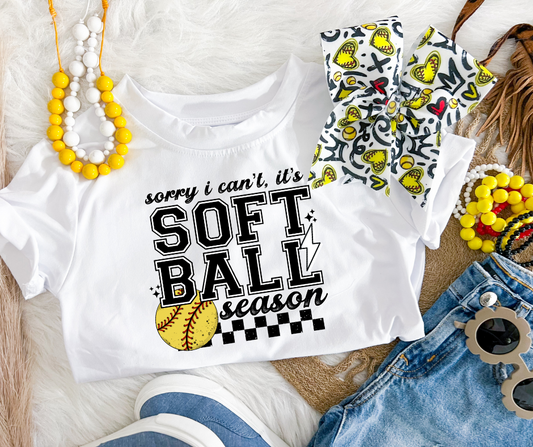 SORRY, SOFTBALL SEASON KIDS TEE