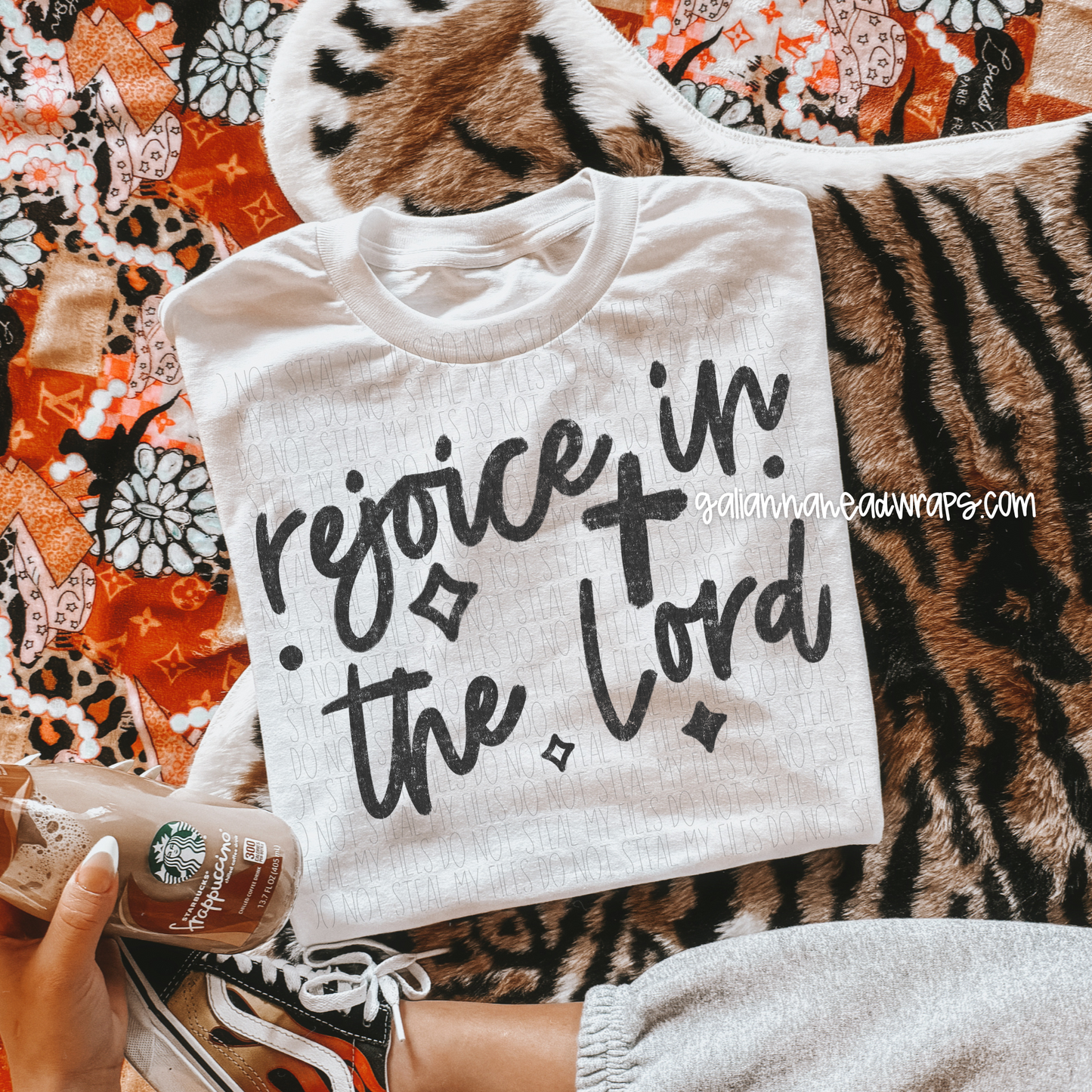 REJOICE IN THE LORD ADULT TEE