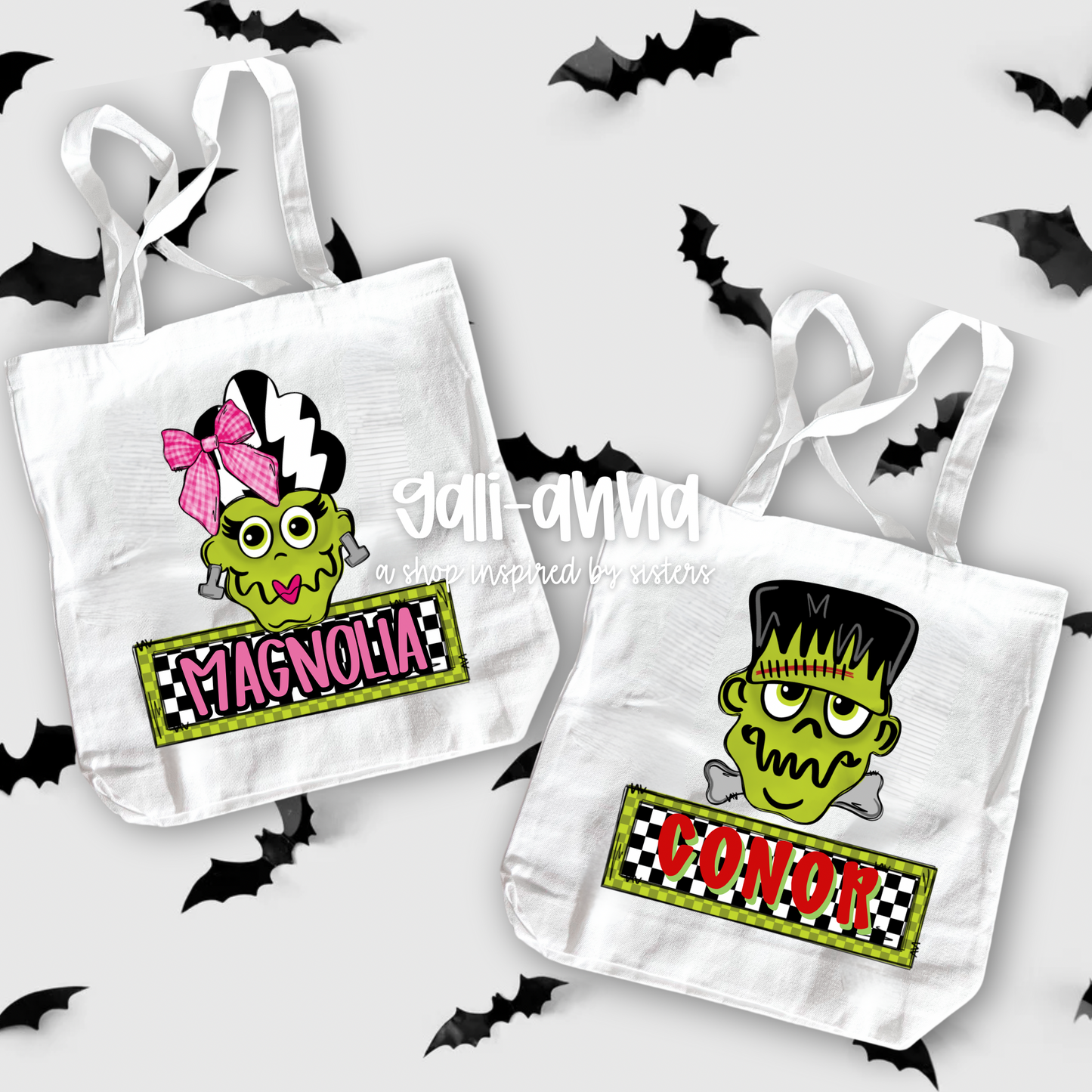 PERSONALIZED HALLOWEEN CANVAS BAGS