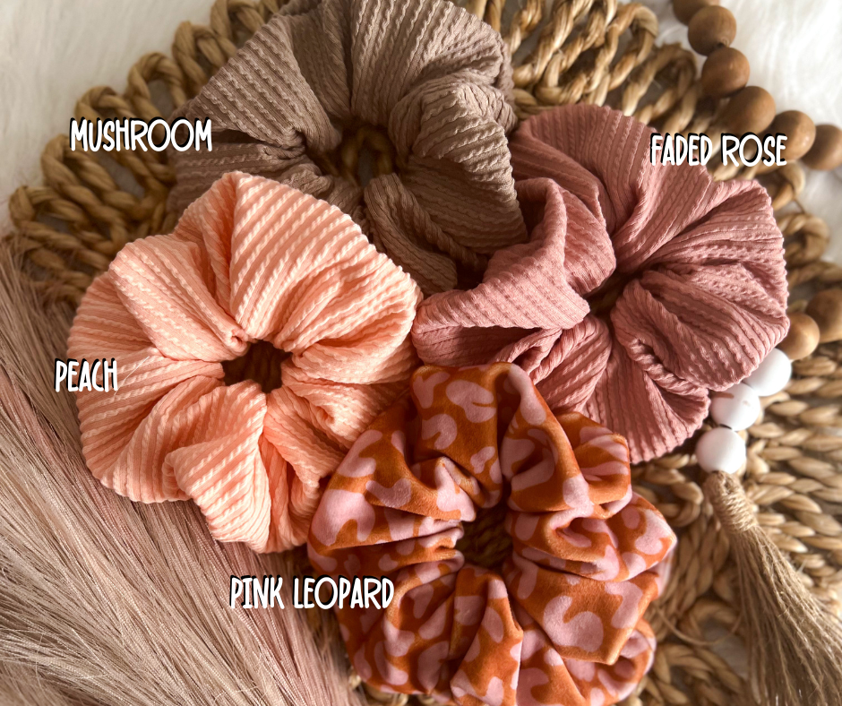 PINK BOHO DROP SCRUNCHIE