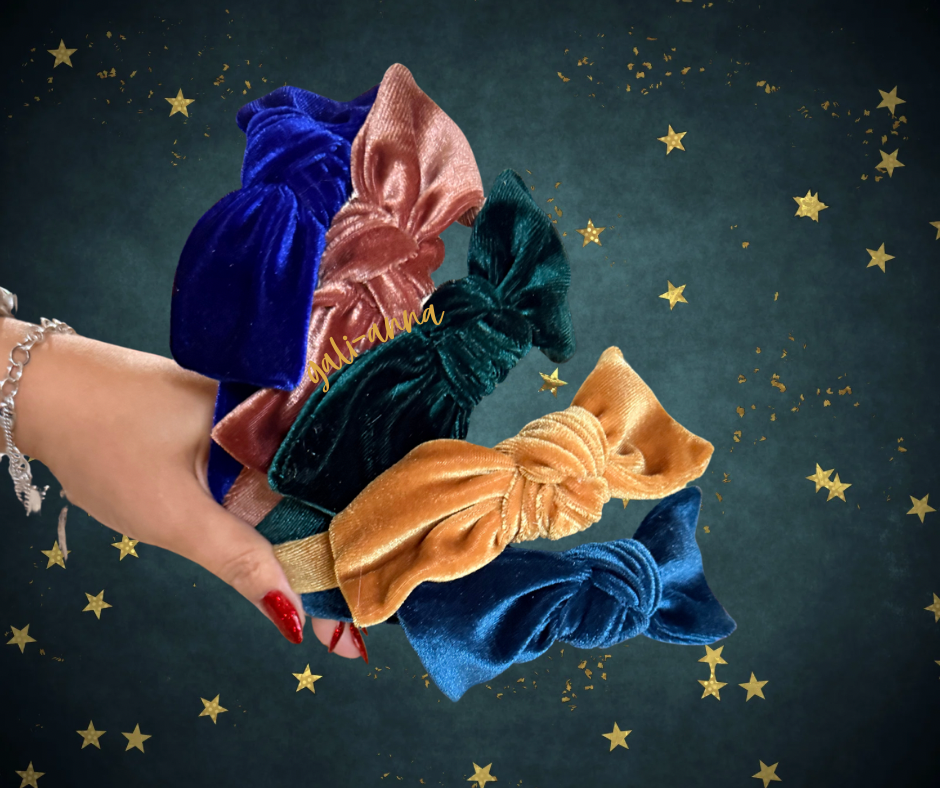 WINTER VELVET SOLIDS - CUTE BOW BANDS