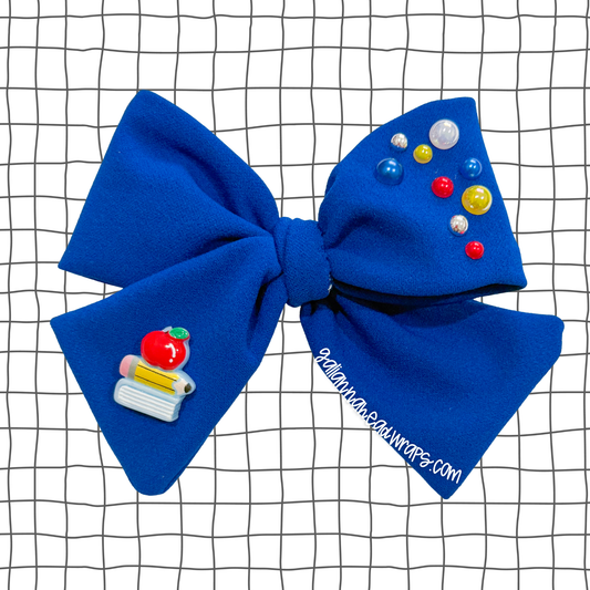 SCHOOL BLUE CREPE - NOT SO DAINTY BOW