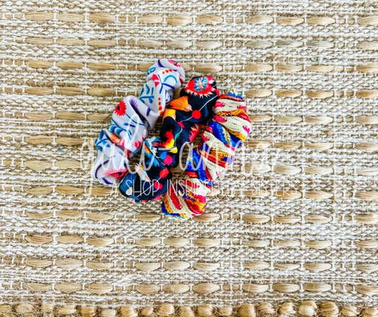 CINCO DROP SCRUNCHIE BARRETTES