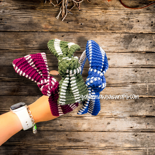 STRIPED URBAN RIB -  CUTE BOW BANDS