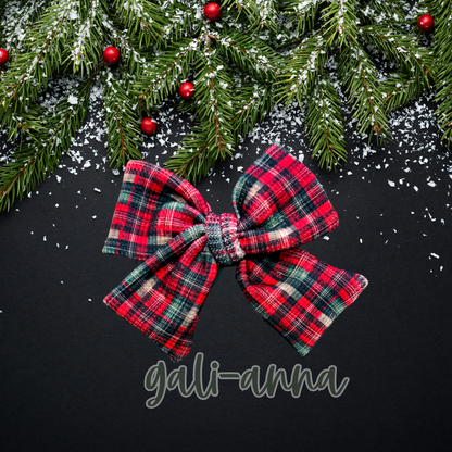 CHRISTMAS 1 * DROP PRINTS/SOLIDS - NOT SO DAINTY BOW