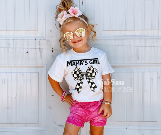 CHECKERED MAMA'S GIRL KIDS TEE