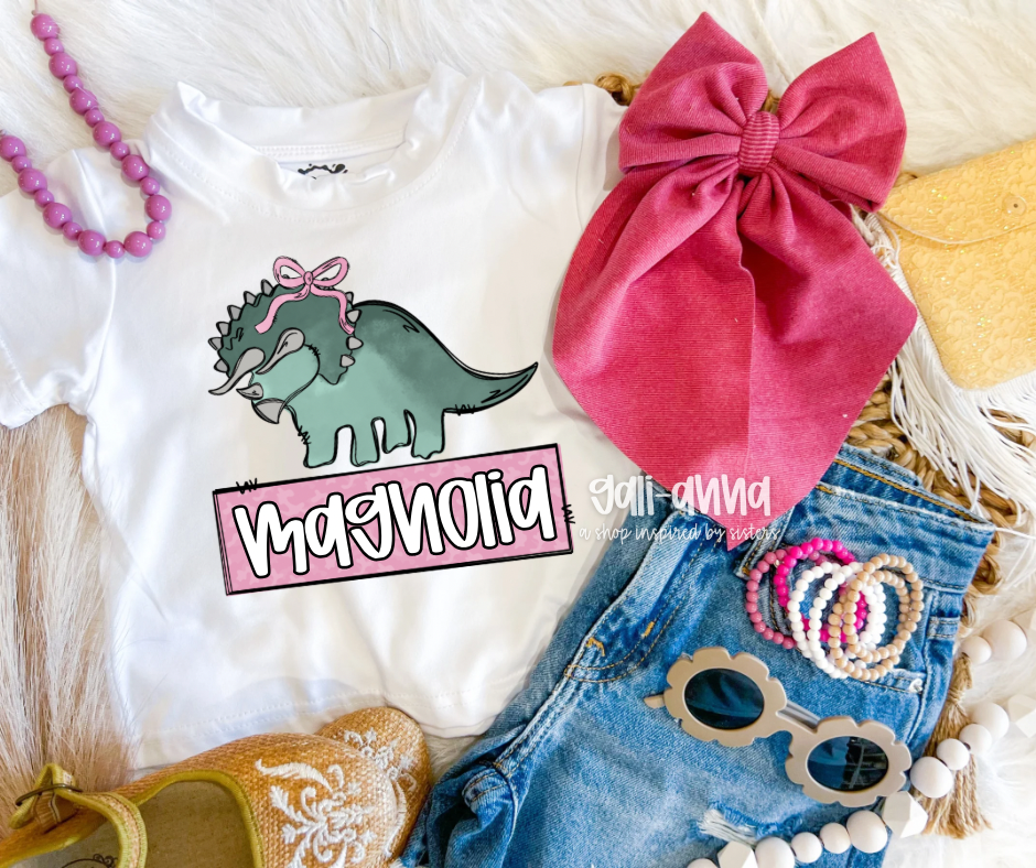 GIRL DINO NAME TEE