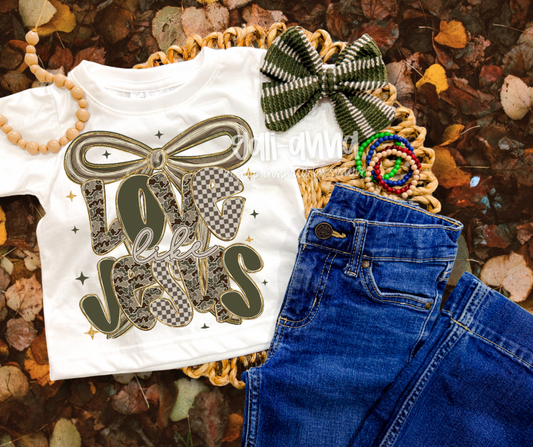 OLIVE STRIPED URBAN RIB - NOT SO DAINTY BOW