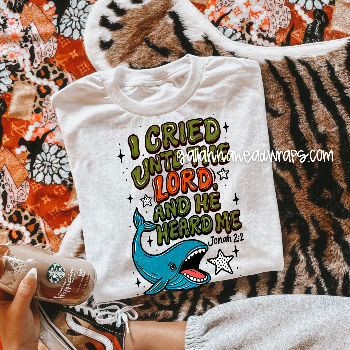 I CRIED UNTO THE LORD ADULT TEE *GREEN COLORWAY