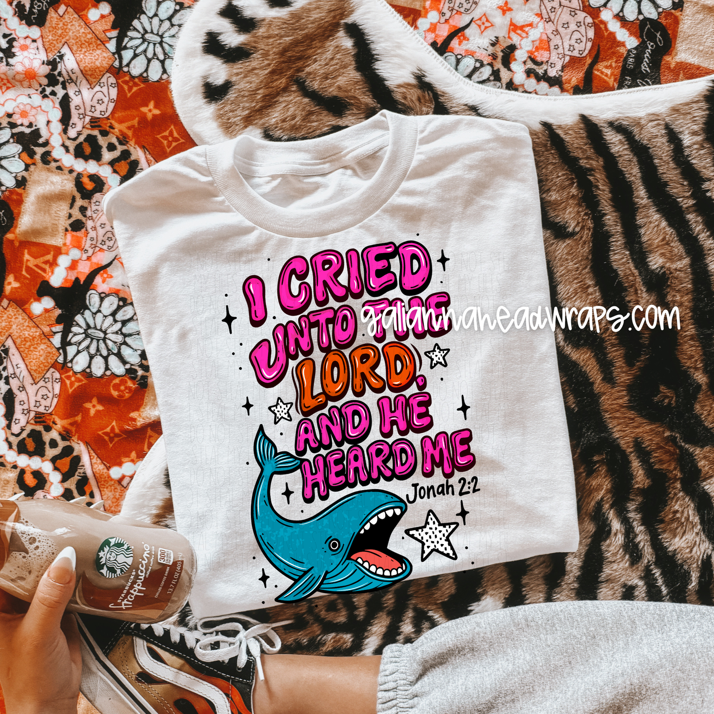 I CRIED UNTO THE LORD ADULT TEE *PINK COLORWAY