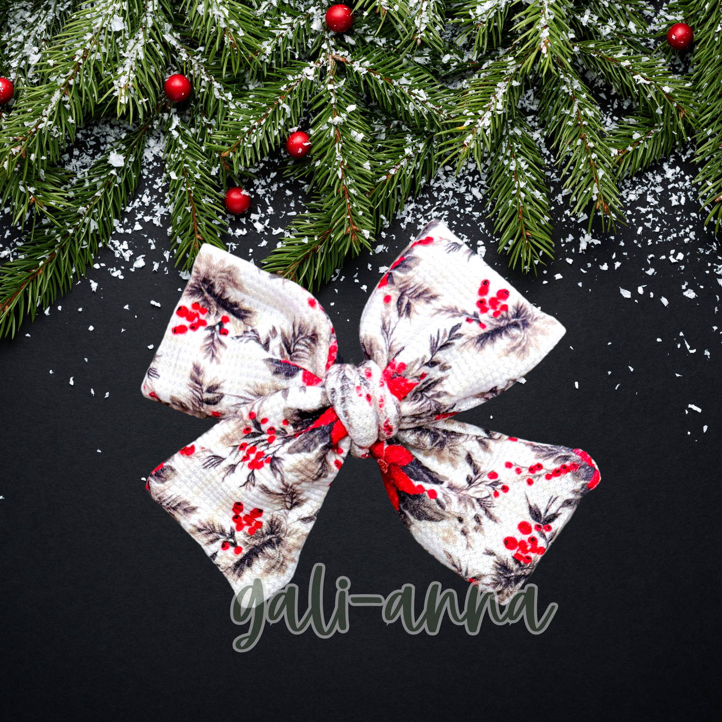 CHRISTMAS 1 * DROP PRINTS/SOLIDS - NOT SO DAINTY BOW