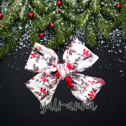 CHRISTMAS 1 * DROP PRINTS/SOLIDS - NOT SO DAINTY BOW