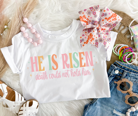 HE IS RISEN - PUFF CHEER BOW