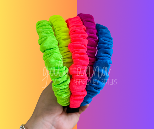 LOVIN IT NEON DROP- SCRUNCHED NANA BANDS