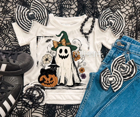 HALLOWEEN B/W STRIPES SIMPLE BOWS