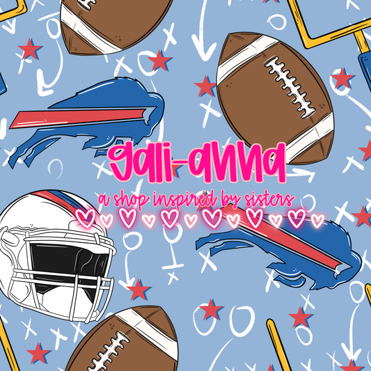 VIP PERK PRINT- PLAYBOOK BILLS FADED BLUE COLORWAY *mwg