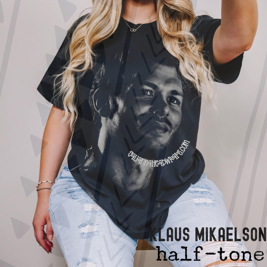 HALFTONE KLAUS TVD  -  BLACK ADULT TEE