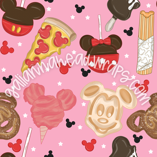 VIP PERK PRINT- PARK SNACKS PINK COLORWAY *MWG