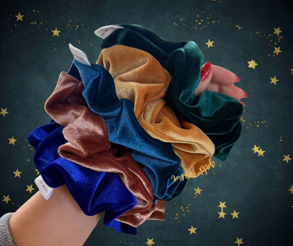 WINTER VELVET SOLIDS SCRUNCHIES