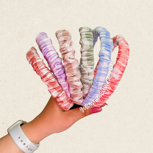 GINGHAM GOODNESS- SCRUNCHED NANA BANDS