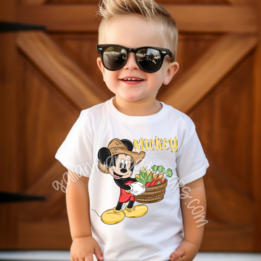 FARMING BOY MOUSE... KIDS TEE