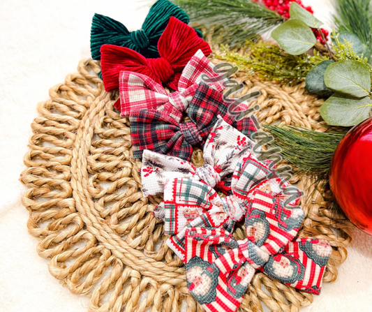 CHRISTMAS 1 * DROP PRINTS/SOLIDS - NOT SO DAINTY BOW