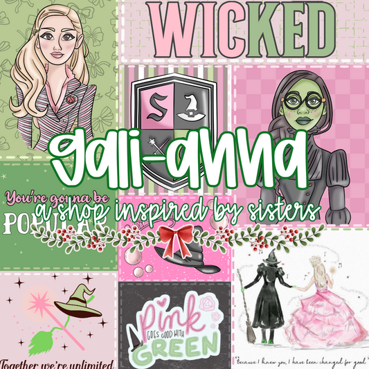 VIP PERK PRINT- PINK/GREEN WITCHES *lsk