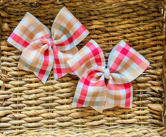 GOOD GIRL GONE PLAID- PUFF CHEER BOW