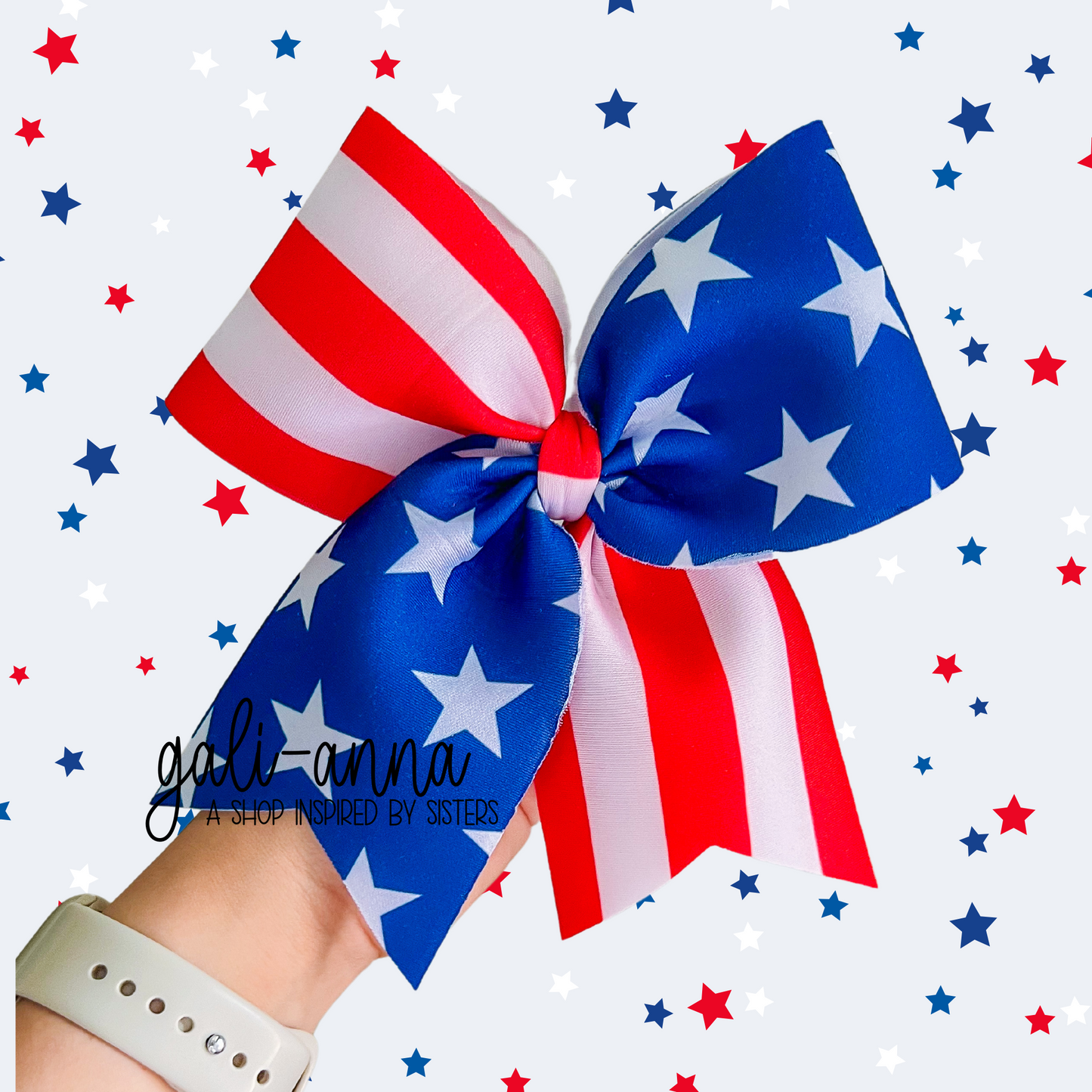 OOAK STARS & STRIPES CHEER BOW