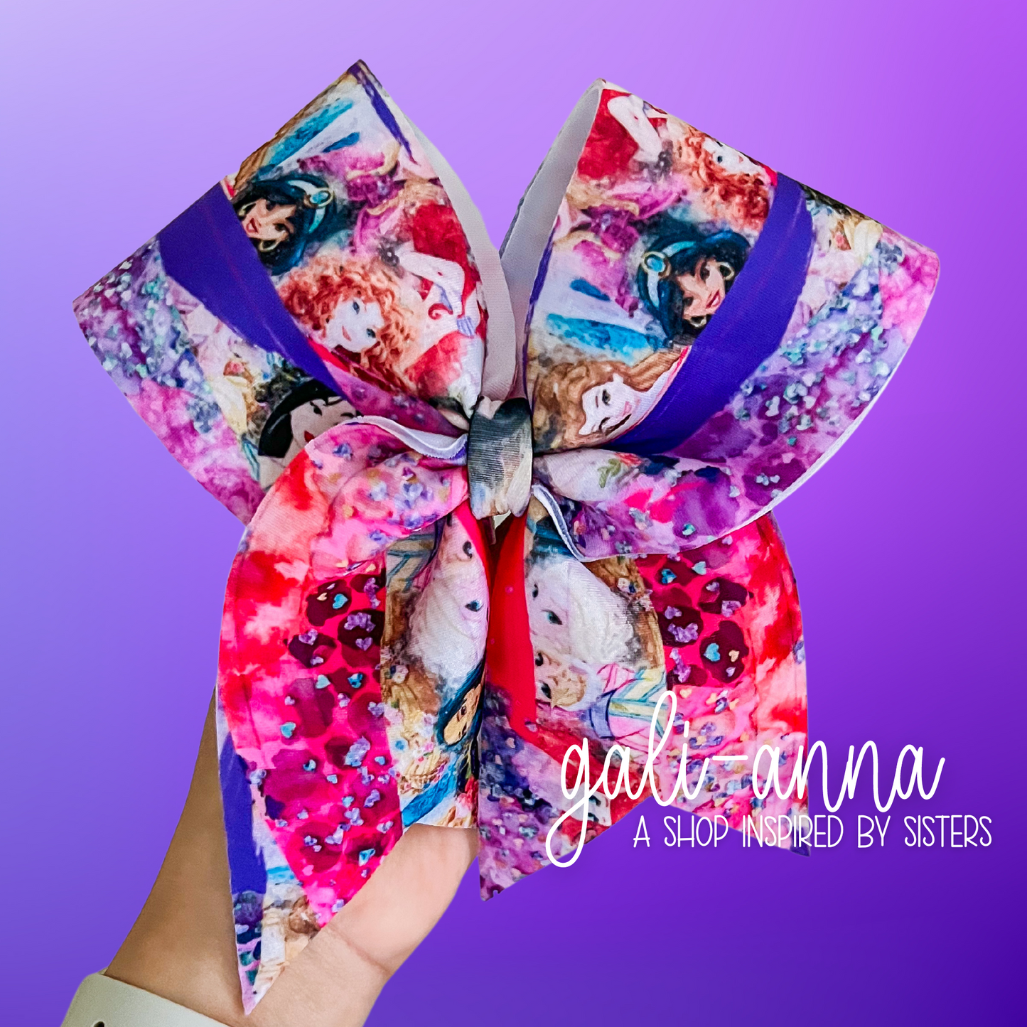 PRINCESS BRUSHSTROKES CHEER BOW