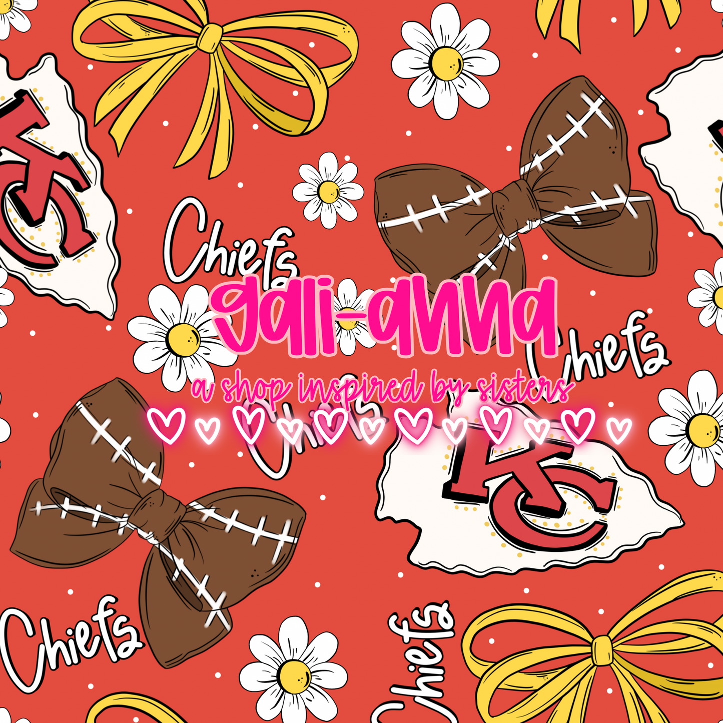 VIP PERK PRINT- RED COQUETTE CHIEFS *mwg
