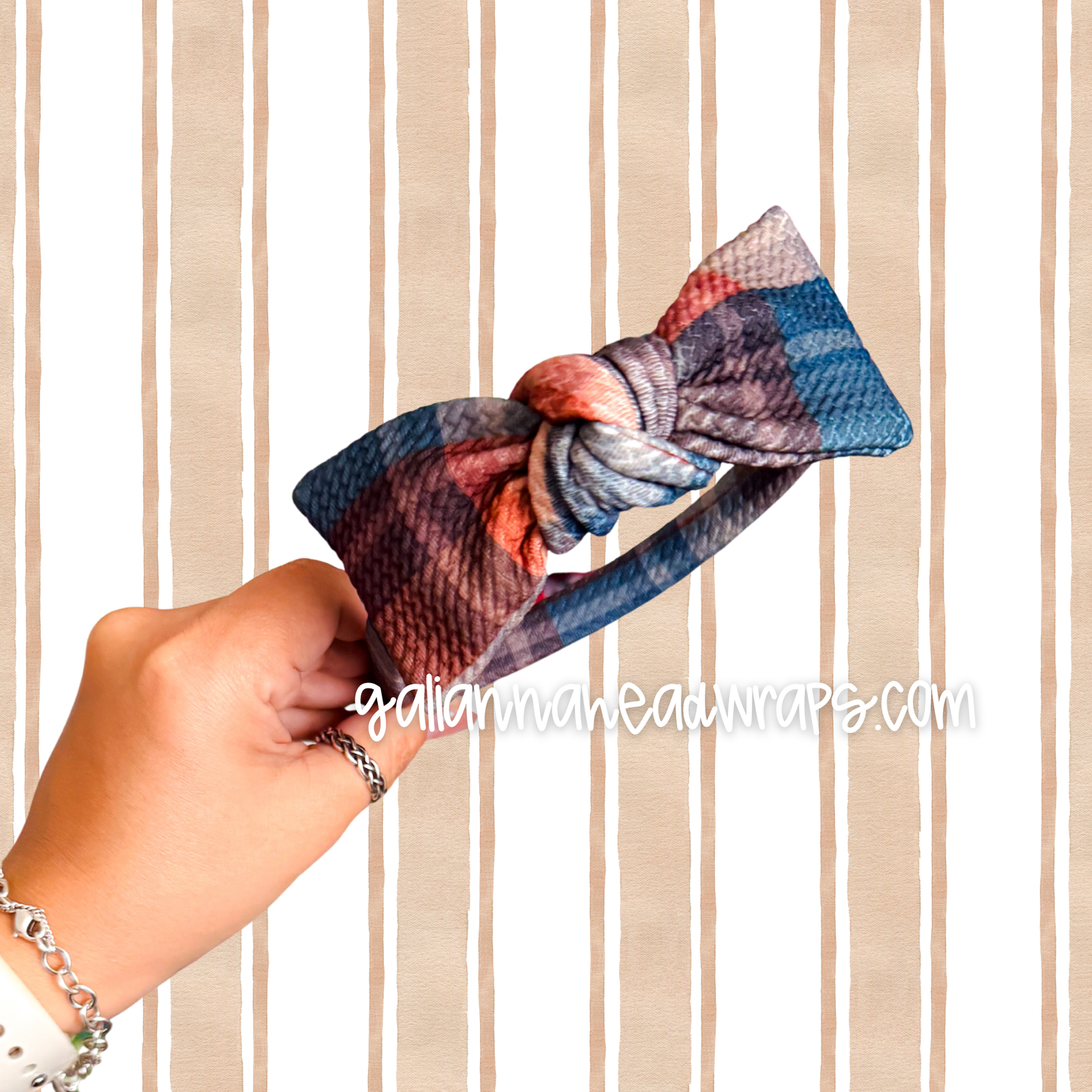 FALL PLAID CUTE BOW BAND