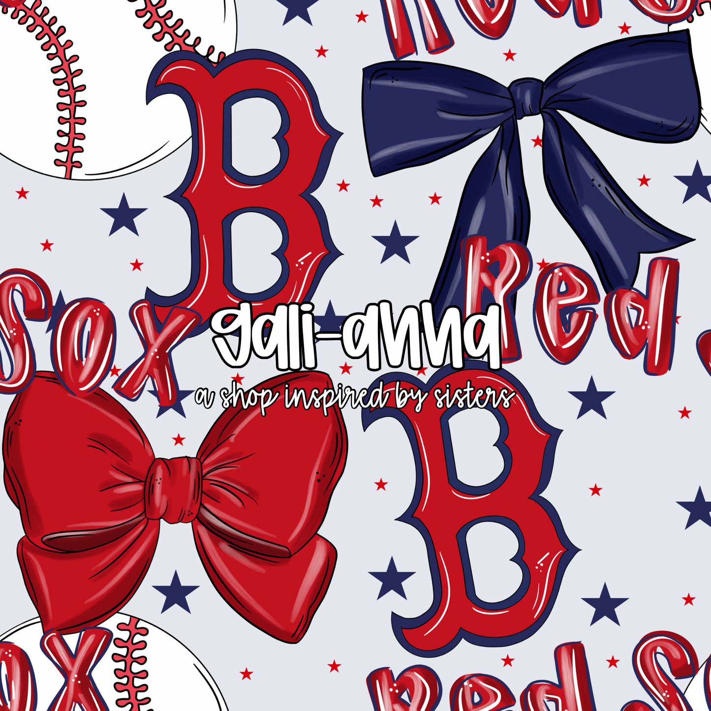 VIP PERK- RED SOX BOWS *mwg