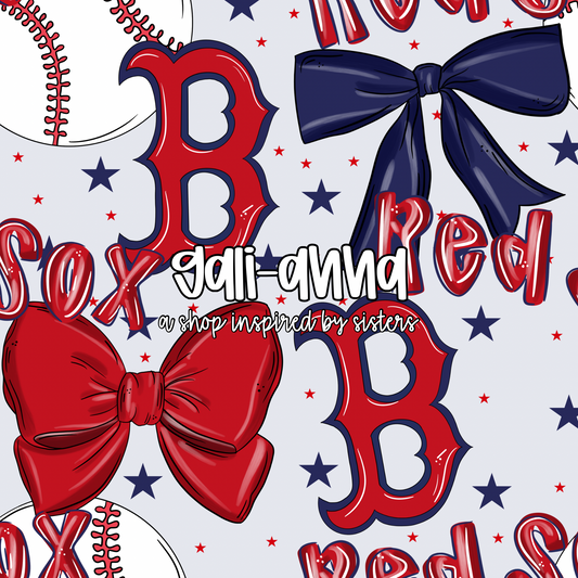 VIP PERK- RED SOX BOWS *mwg