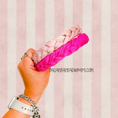 PINKS HOLO BRAIDED BANDS - SKINNY MINNY ONLY